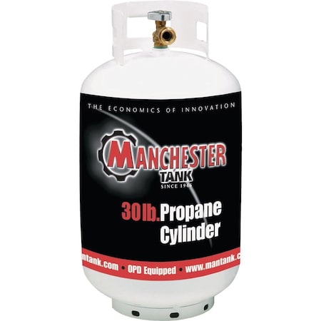 Manchester Tank and Equipment 30 Lb. Capacity Steel TC/DOT Vertical LP Propane Tank 1160TCTH.7